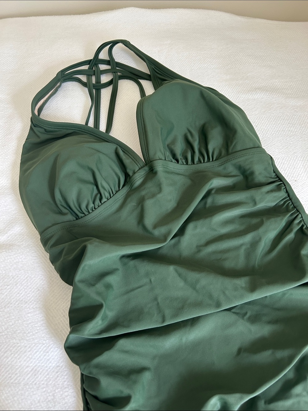 Kona Sol Olive Green Bathing Suit - Picture 3 of 6